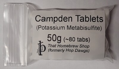Campden Tablets (Potassium Metabisulphite) - 50g