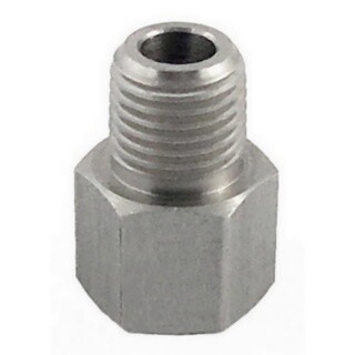Tank Adapter - Cornelius/AEB 19/32"-18 UNF X 1/4" MPT (304 S/S)