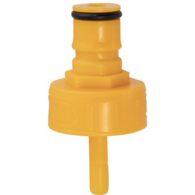 Carbonation and Line Cleaning Ball Lock Quick Disconnect (QD) Cap - Yellow Plastic