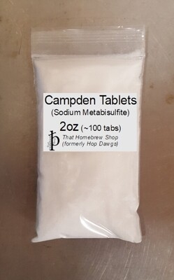 Campden Tablets (Sodium Metabisulphite) - 2oz