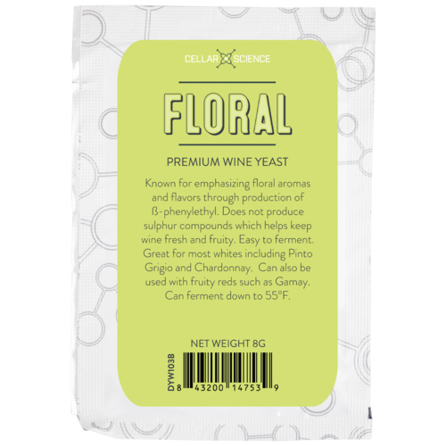 CellarScience FLORAL Dry Wine Yeast, 8g