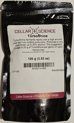 CellarScience TurboShine Distilling Yeast - 100 g