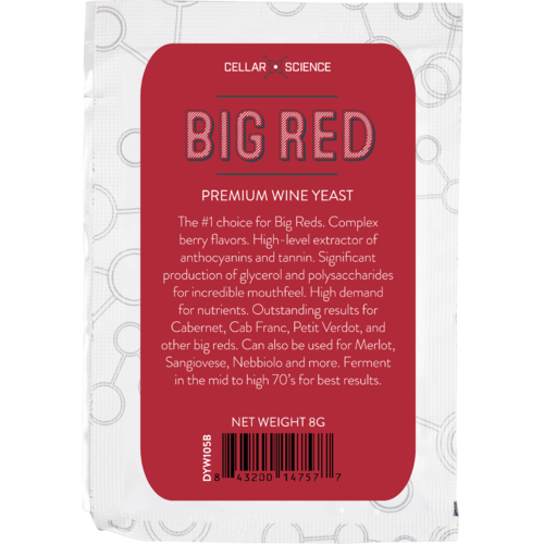 CellarScience BIG RED Dry Wine Yeast
