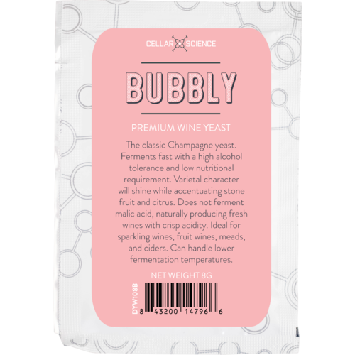 CellarScience BUBBLY Dry Wine Yeast, 8g