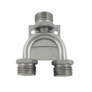 Wall Bracket, Straight "Y", Stainless, 3/8" Bore