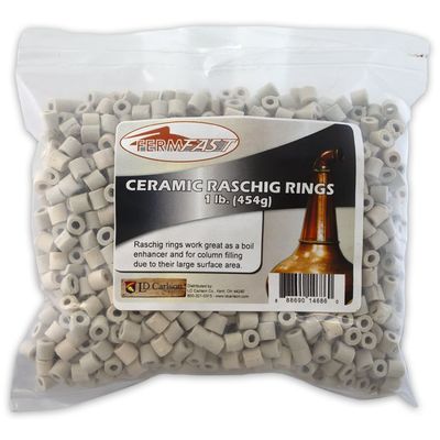 FermFast Ceramic Raschig Rings, 1lb