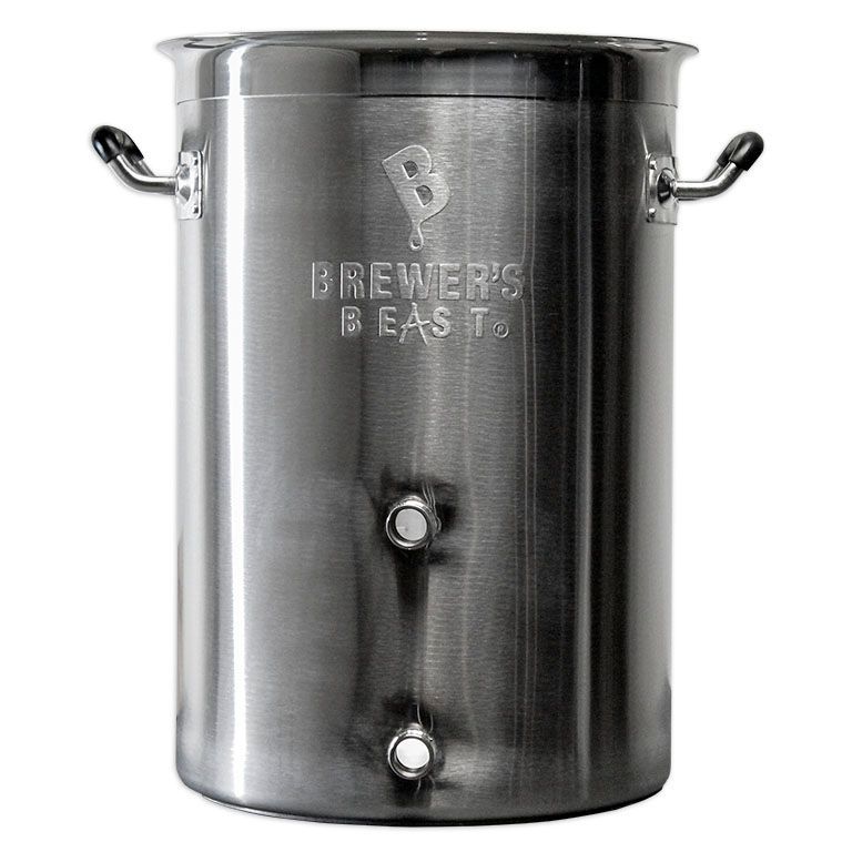 8 Gallon Brewer's BeAst Brewing Kettle w/ 2 Ports