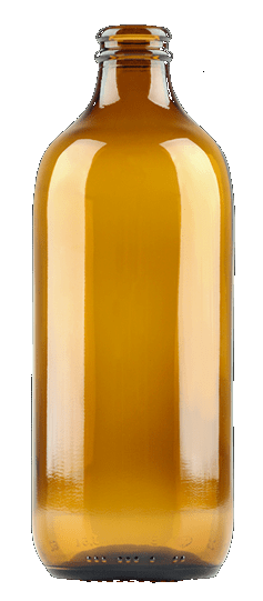 Beer Bottle | Super Stubby | Amber Glass Bottles | 500mL 16.9 oz (USED)