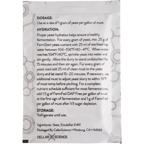 CellarScience PURPLE Dry Wine Yeast, 8g [BEST BEFORE 2025.08]