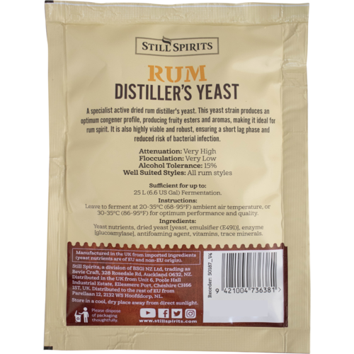 Still Spirits Rum Distiller's Yeast+, 72g [BEST BEFORE 2025.12]