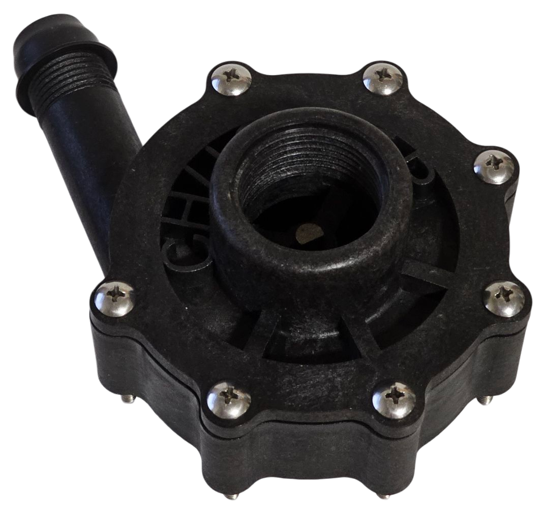 CHUGGER MAX Polysulfone Pump Replacement Head. Center Inlet 1" FPT x 1/2" MPT Outlet