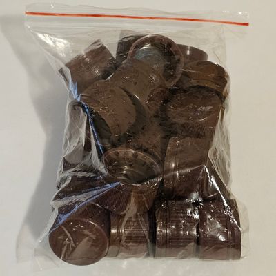Brown PET Bottle Caps (28mm), 24 count