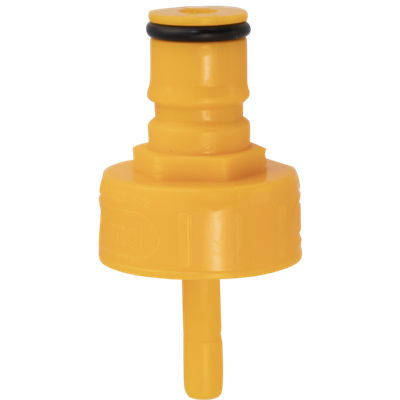 Carbonation and Line Cleaning Ball Lock Quick Disconnect (QD) Cap - Yellow Plastic