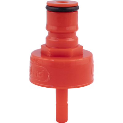 Carbonation and Line Cleaning Ball Lock Quick Disconnect (QD) Cap - Red Plastic