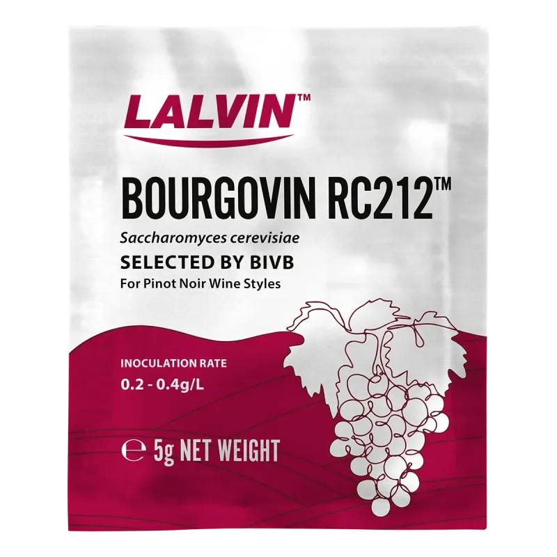Lalvin Bourgovin RC 212 Dry Wine Yeast, 5g Lalvin Bourgovin RC 212 Dry Wine Yeast, 5g