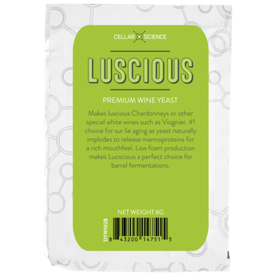 CellarScience LUSCIOUS Dry Wine Yeast, 8g