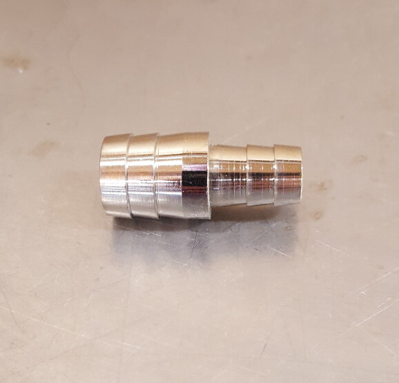 Hose Splice 5/16" x 1/2" - Plated Brass