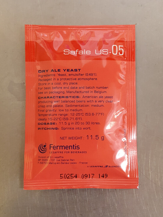 SafAle US-05 American Ale Dry Yeast, 11.5g