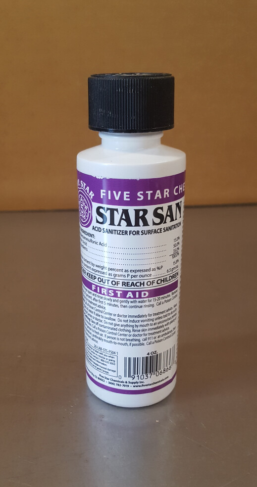 Star San Sanitizer - 4oz ** DISCONTINUED ** Star San Sanitizer - 4oz ** DISCONTINUED **