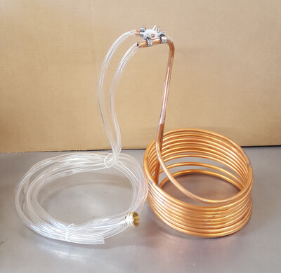 Immersion Wort Chiller - 25Ft Copper with Tubing Immersion Wort Chiller - 25Ft Copper with Tubing