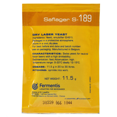 SafLager S-189 Dry Yeast, 11.5g SafLager S-189 Dry Yeast, 11.5g
