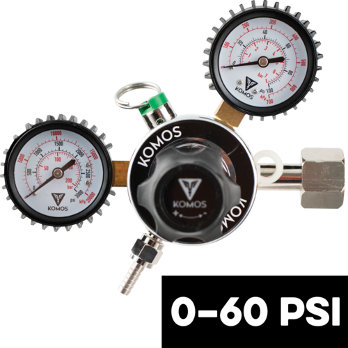 KOMOS Premium Dual Gauge CO2 Regulator