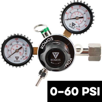 KOMOS Premium Dual Gauge CO2 Regulator