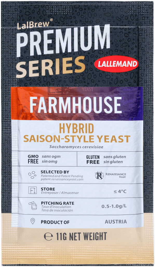 LalBrew Farmhouse Hybrid Saison Dry Yeast, 11g [BEST BEFORE 2026.07]