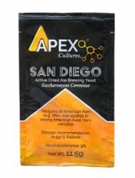 Apex Cultures San Diego Ale Yeast (Pacific Coast), 11.5g Apex Cultures San Diego Ale Yeast (Pacific Coast), 11.5g