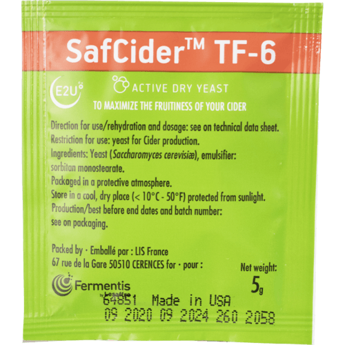 SafCider TF-6 Dry Yeast, 5g SafCider TF-6 Dry Yeast, 5g