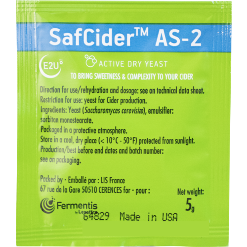 SafCider AS-2 Dry Yeast, 5g [BEST BEFORE 2026.06]
