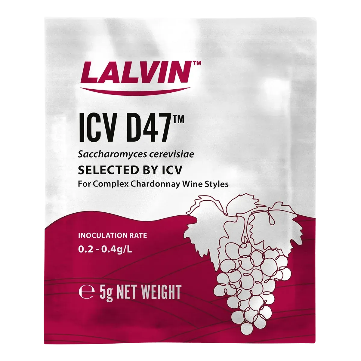 Lalvin D47 Dry Wine Yeast, 5g