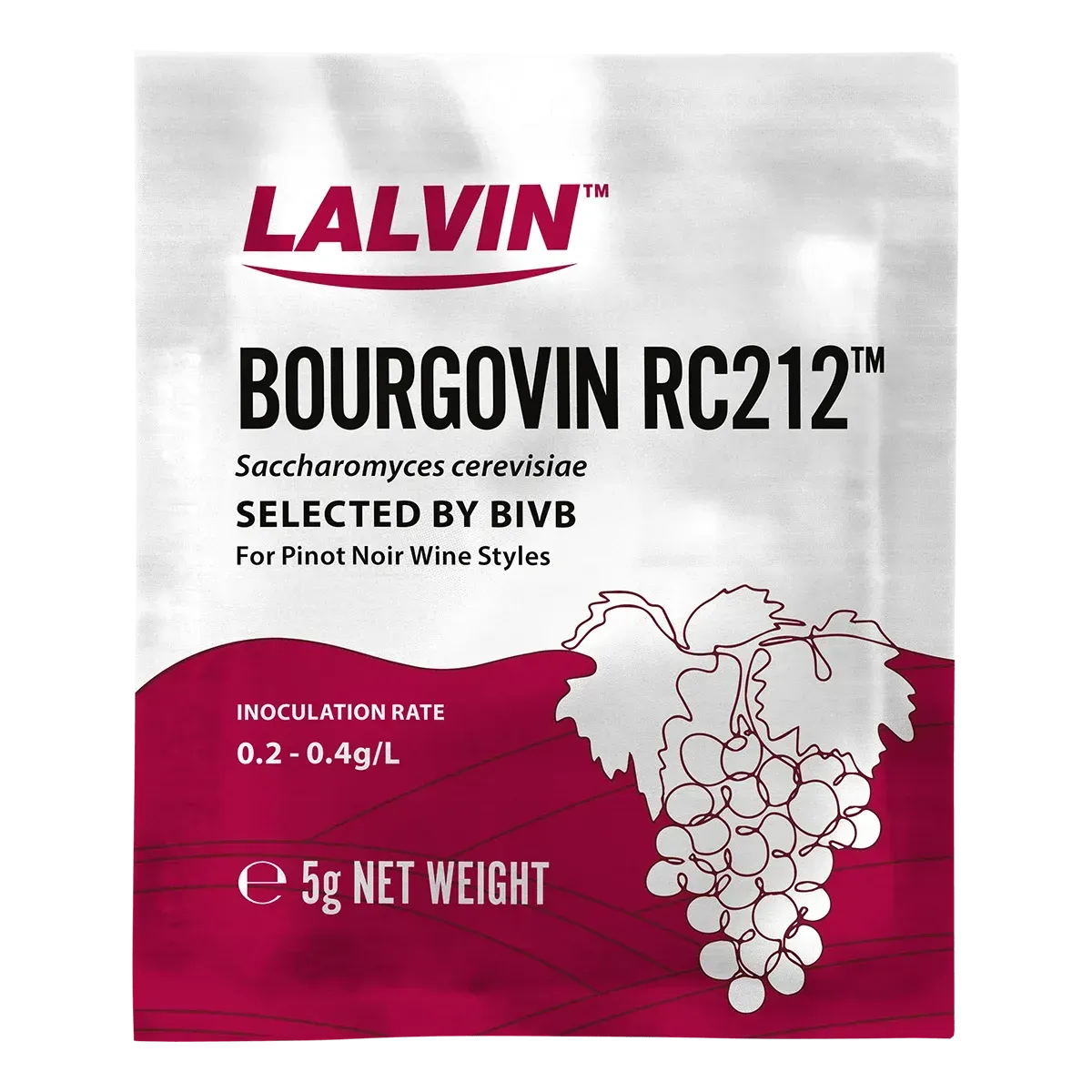 Lalvin Bourgovin RC 212 Dry Wine Yeast, 5g