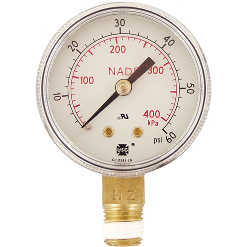 Replacement CO2 Regulator Gauge, 0-60psi