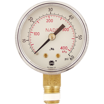 Replacement CO2 Regulator Gauge, 0-60psi