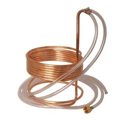Fermentap Immersion Wort Chiller - 25Ft x 3/8 Fermentap Immersion Wort Chiller - 25Ft x 3/8" Copper with Tubing