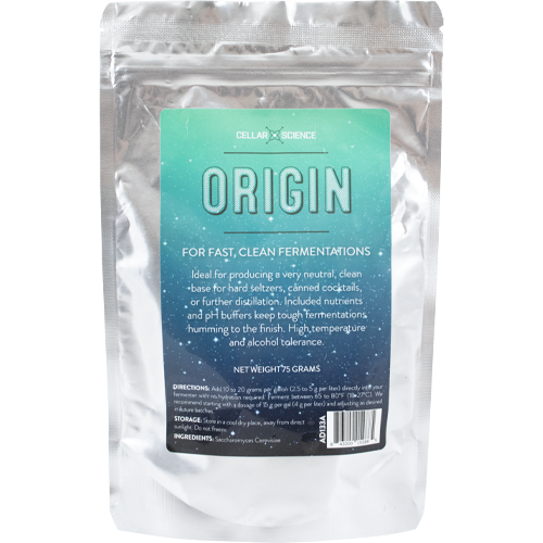 CellarScience ORIGIN Dry Yeast | Hard Seltzer Yeast | Distillers Yeast, 75g CellarScience ORIGIN Dry Yeast | Hard Seltzer Yeast | Distillers Yeast, 75g