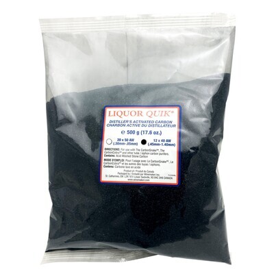 Liquor Quik Granular Activated Carbon (GAC), 20x40, 500g