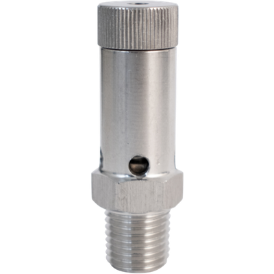 KOMOS | Gas Pressure Relief Valve | Adjustable | Stainless | 1/4 in. MPT KOMOS | Gas Pressure Relief Valve | Adjustable | Stainless | 1/4 in. MPT