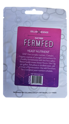 CellarScience FermFed DAP Free | Yeast Nutrient, 12g