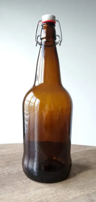 【CALEE】WEST POINT SWINGTOP Beer Bottle | Amber Glass Bottles | Swing-Top | 1L