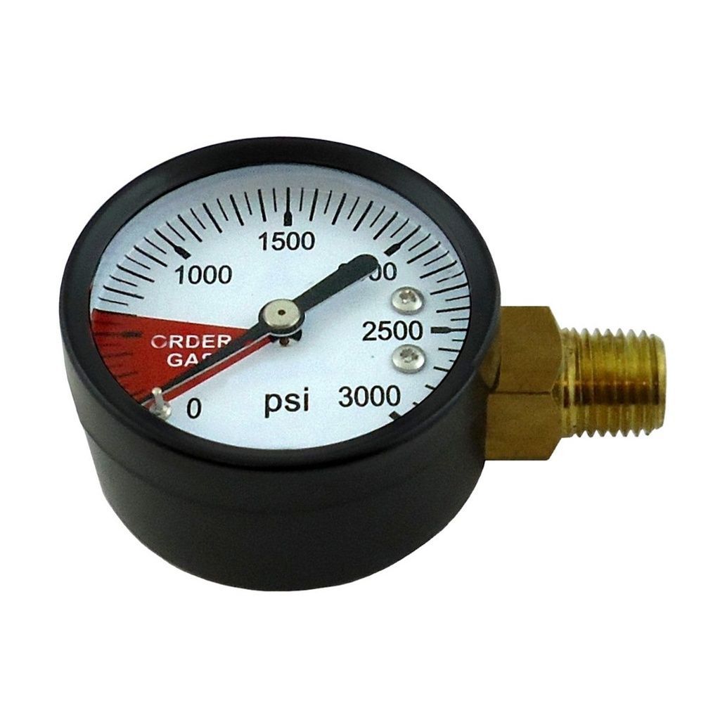 Replacement CO2 Regulator Gauge, 0-3000psi RHT Replacement CO2 Regulator Gauge, 0-3000psi RHT