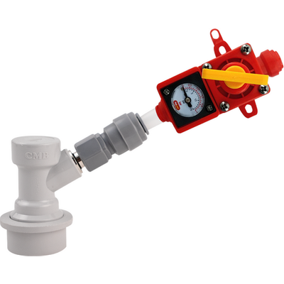 Duotight BlowTie 2 | Complete Kit | Diaphragm Spunding Valve | Built-In Pressure Gauge | 0-15 PSI | 8 mm Duotight | CM Becker Ball Lock Quick Disconnect (QD) Duotight BlowTie 2 | Complete Kit | Diaphragm Spunding Valve | Built-In Pressure Gauge | 0-15 PSI | 8 mm Duotight | CM Becker Ball Lock Quick Disconnect (QD)