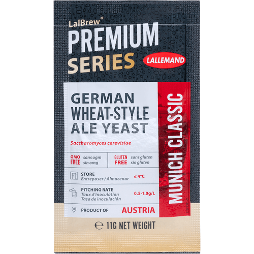 LalBrew Munich Classic German Wheat Style Dry Yeast, 11g [BEST BEFORE 2026.05]