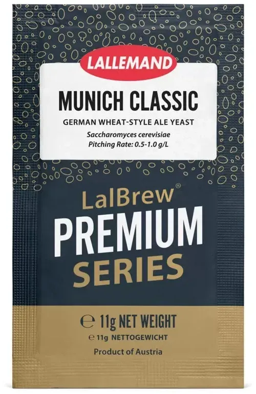 LalBrew Munich Classic German Wheat Style Dry Yeast, 11g [BEST BEFORE 2026.05]