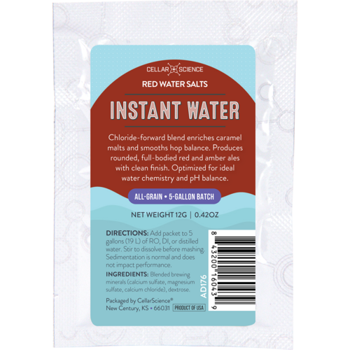 CellarScience Instant Water | Red Water Salts