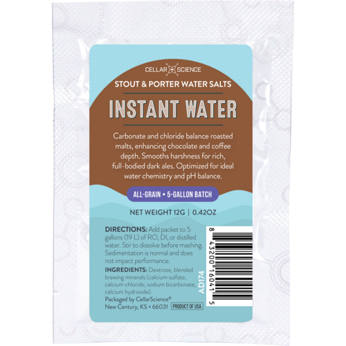 CellarScience Instant Water | Stout & Porter Water Salts