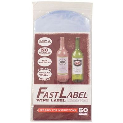 FastLabel 22oz Beer and 750ml Wine Bottle Label Sleeves - 50 sleeves FastLabel 22oz Beer and 750ml Wine Bottle Label Sleeves - 50 sleeves