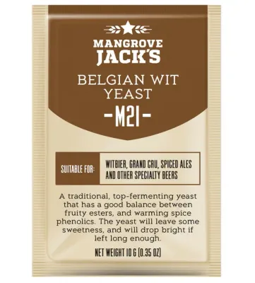 Mangrove Jack M21 Belgian Wit Dry Yeast, 10g Mangrove Jack M21 Belgian Wit Dry Yeast, 10g