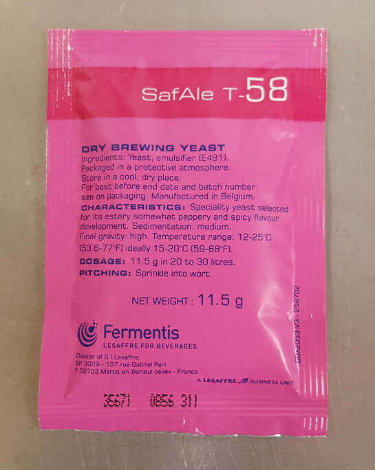 SafAle T-58 Dry Yeast, 11.5g [BEST BEFORE 2026.07]